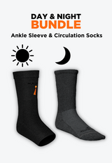 Ankle Sleeve and Circulation Socks Bundle (Large)
